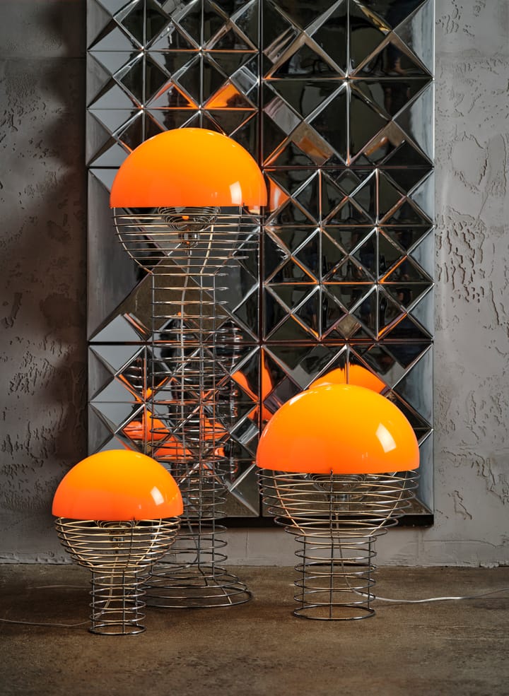 Wire Tischleuchte Ø40 cm, Chrome-orange Verpan