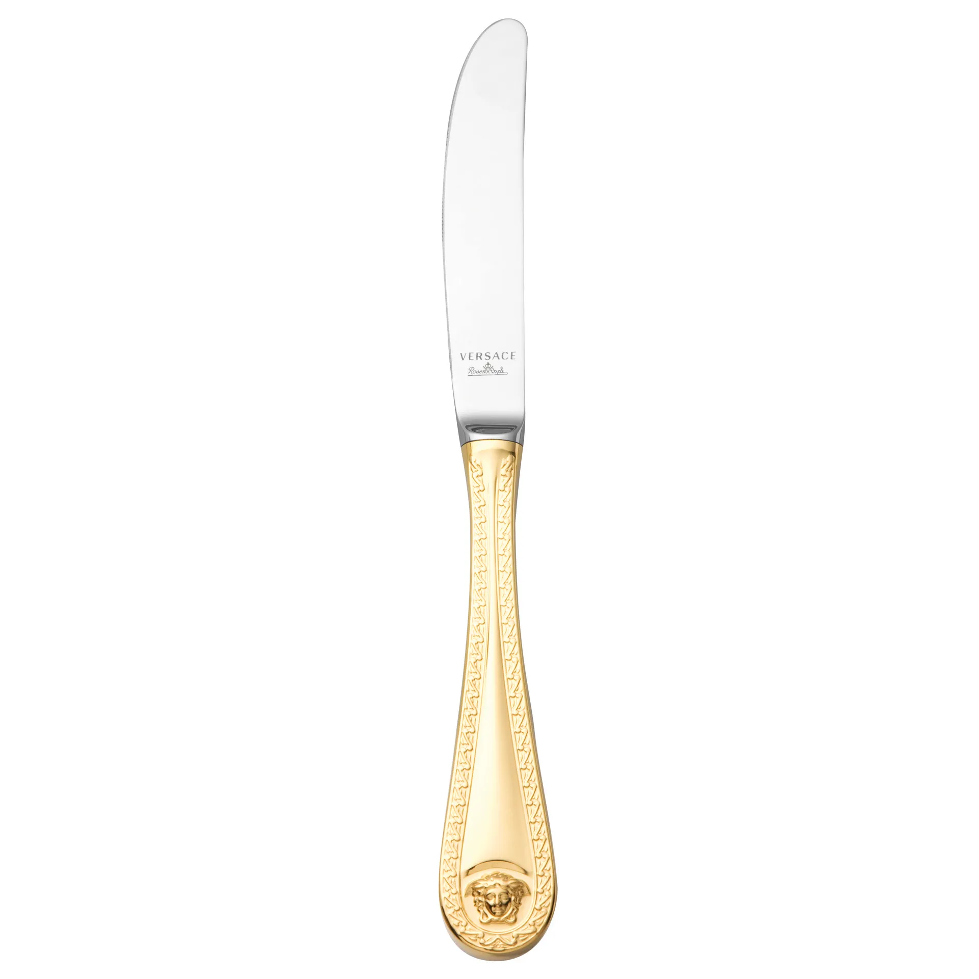 Versace Medusa Menümesser vergoldet, 22,5cm Versace
