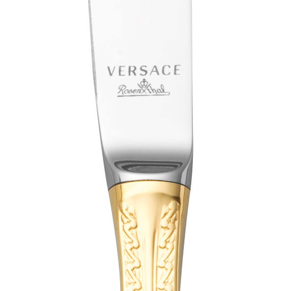 Versace Medusa Menümesser vergoldet - 22,5cm - Versace