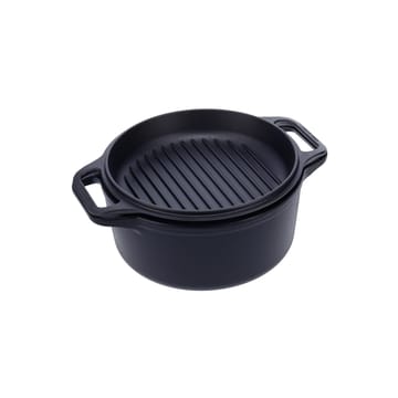Combo Cooker Gusseisen-Topf-Pfannen-Set 2 Teile - Schwarz - Victoria