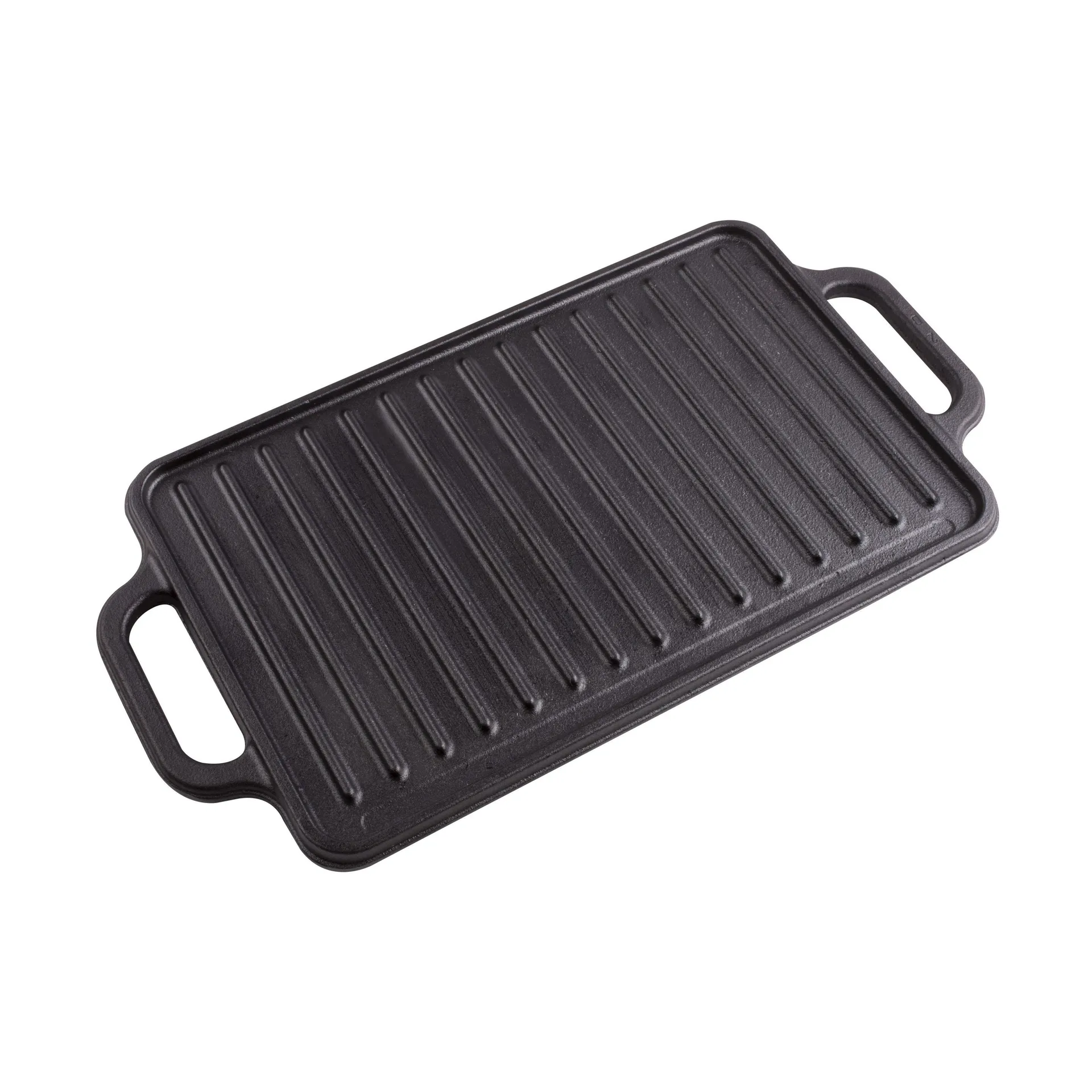 Grillteller Gusseisen wendbar 21x33 cm, Schwarz Victoria