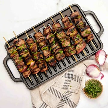 Grillteller Gusseisen wendbar 21x33 cm - Schwarz - Victoria