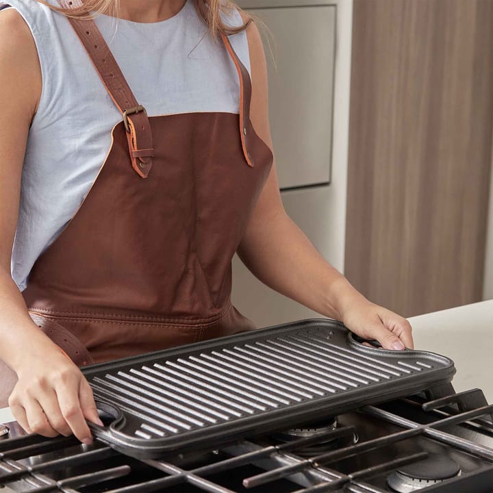 Grillteller Gusseisen wendbar 25x47 cm, Schwarz Victoria