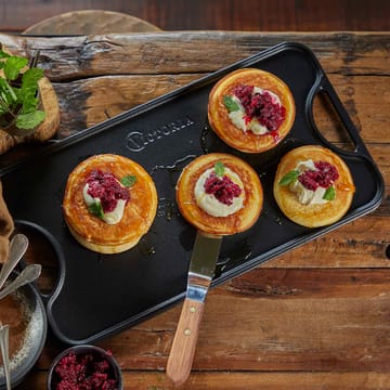 Grillteller Gusseisen wendbar 25x47 cm - Schwarz - Victoria