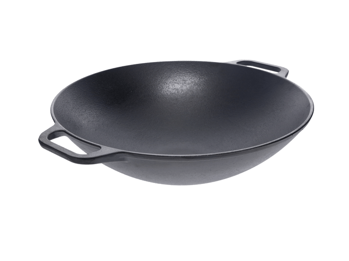 Gusseisen Wokpfanne 36 cm - Schwarz - Victoria