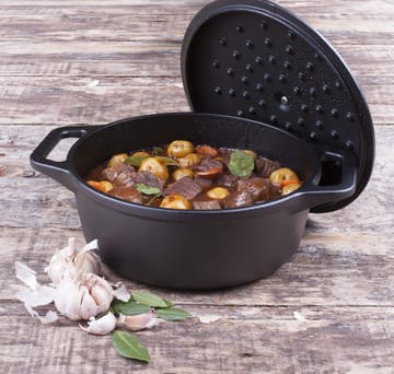 Gusseiserner Topf 3,8 l - Schwarz - Victoria