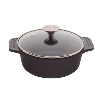 Victoria Gusseisen-Bräter Glasdeckel vorbehandelt - 1,9 l - Victoria