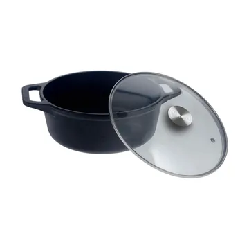 Victoria Gusseisen-Bräter mit Glasdeckel, emailliert - 3,8 l - Victoria