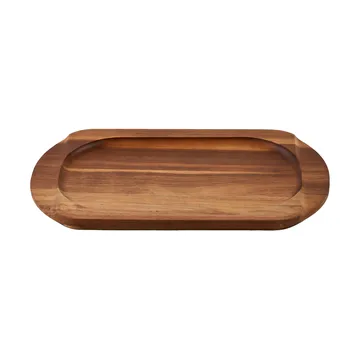 Victoria ovales Untersetzer für Grillplatte Akazienholz - 34,3 x 16,4 cm - Victoria