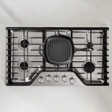 Victoria quadratische Grillpfanne Gusseisen enameled - 44,1x28,4 cm - Victoria