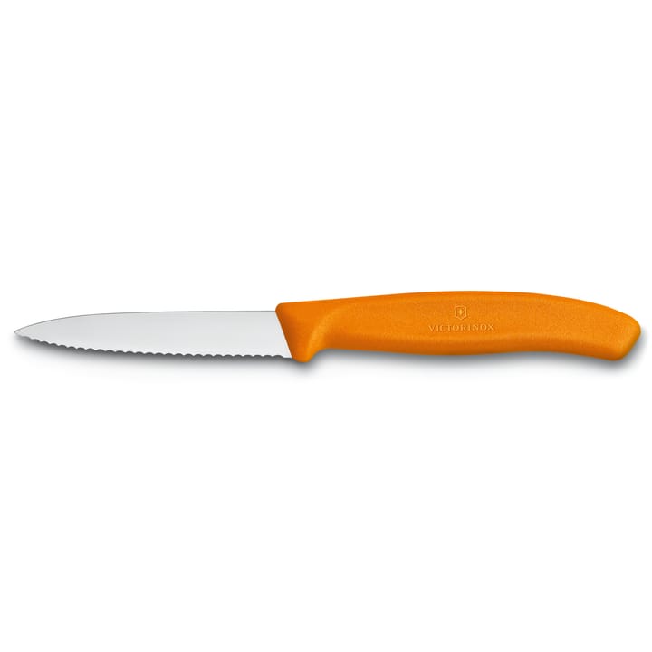 Swiss Classic Gemüse-/Schälmesser gezahnt 8cm - Orange - Victorinox