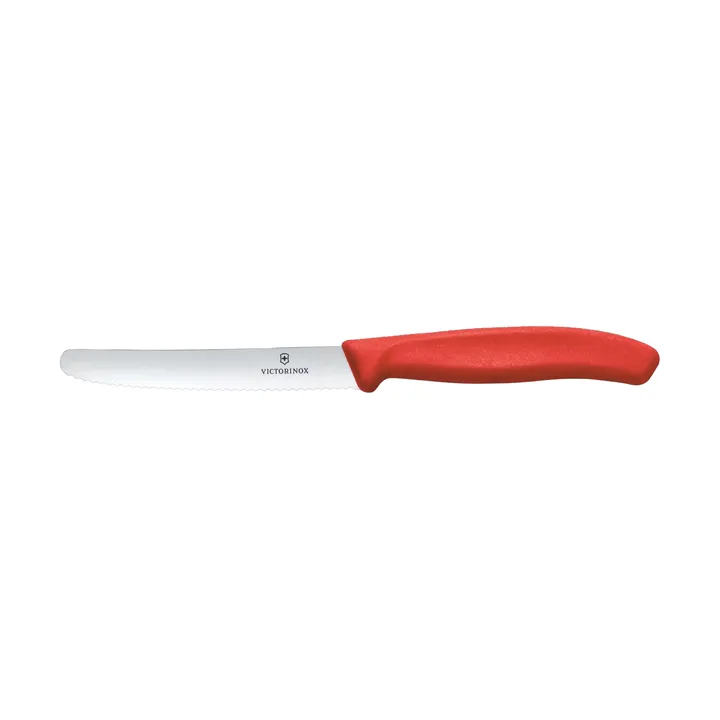 Swiss Classic Wurst-/Tomatenmesser, gezahnt 11 cm - Rot - Victorinox