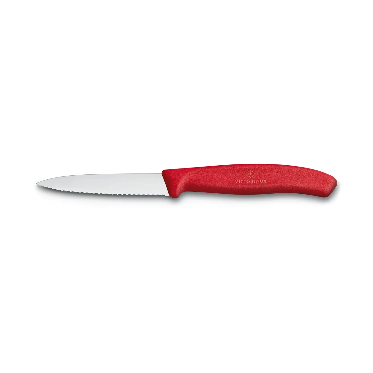 Victorinox Victorinox Gemüse- & Schälmesser Wellenschliff 8 cm Rot