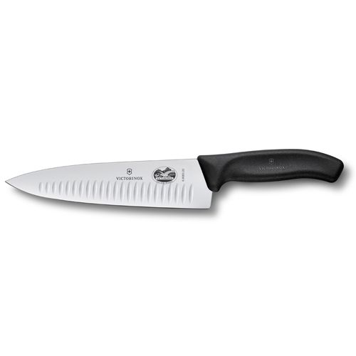 Victorinox Victorinox Küchenmesser mit Wellenschliff 20 cm Schwarz