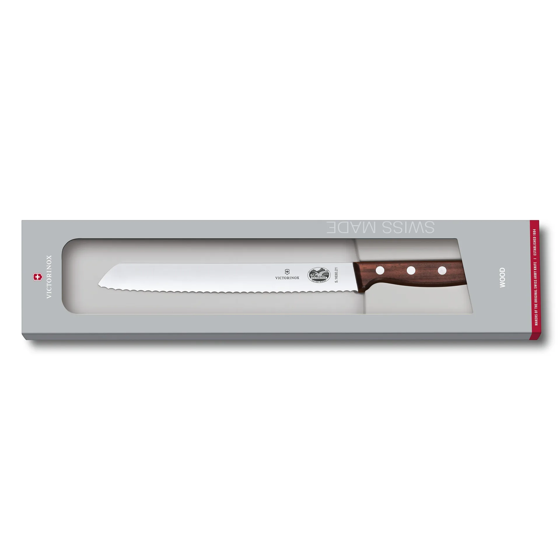Wood Brotmesser 21cm, Edelstahl-Ahorn Victorinox