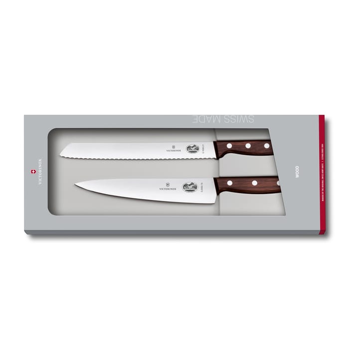 Wood Messerset Brotmesser & Küchenmesser - Edelstahl-Ahorn - Victorinox