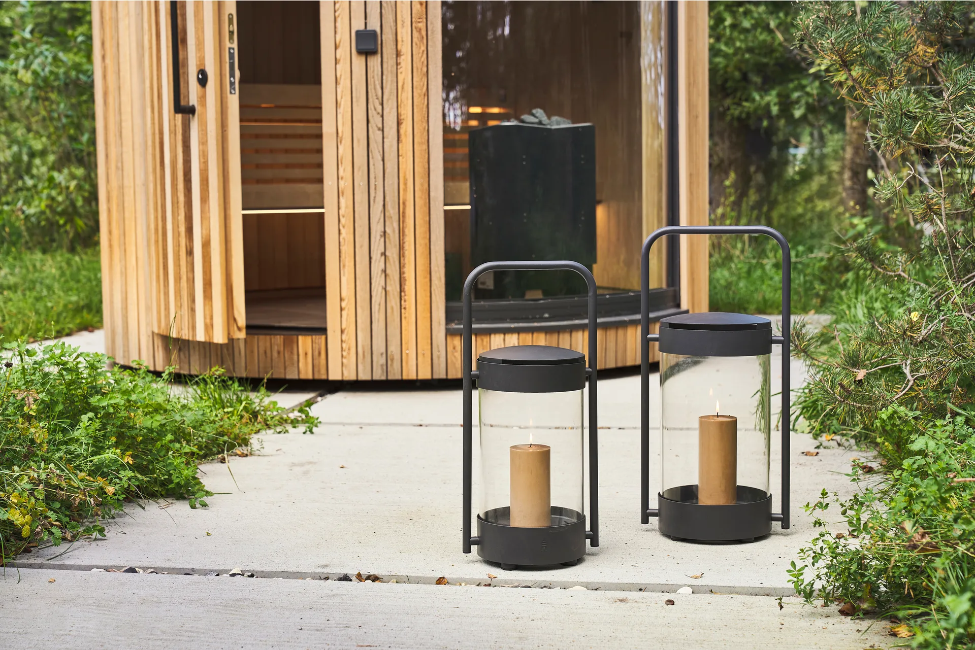 Ancona Laterne 56,7 cm, Black Villa Collection