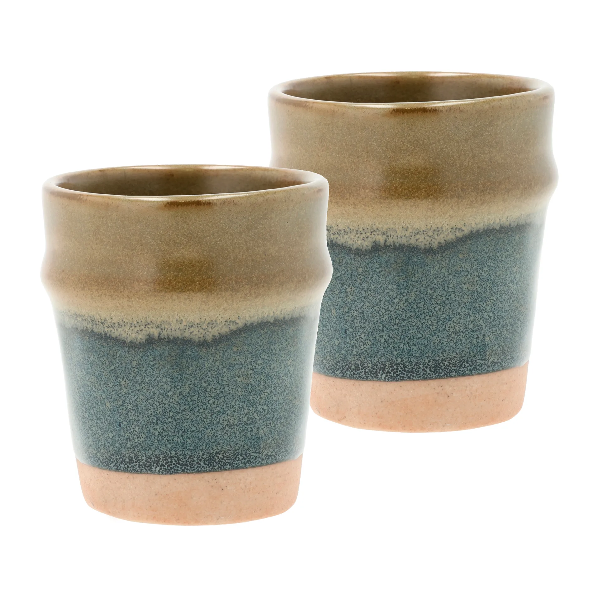 Evig Espressotasse 10 cl 2er Pack, Blau-braun Villa Collection