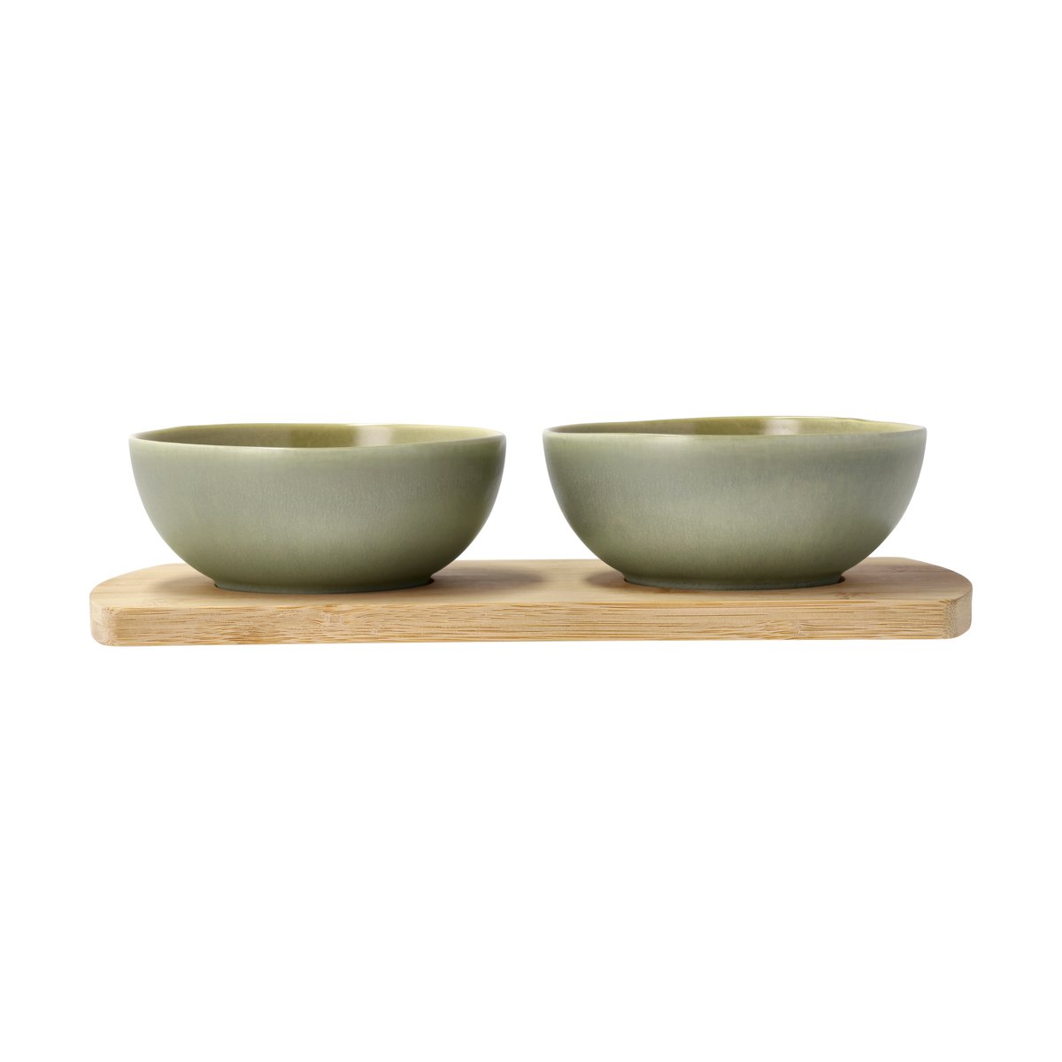 Villa Collection Shoku Bambustablett mit 2 Schalen Pure Green