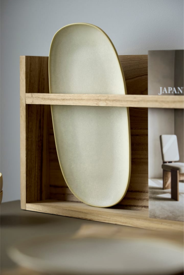 Shoku Servierteller 18x34 cm, Beige Villa Collection