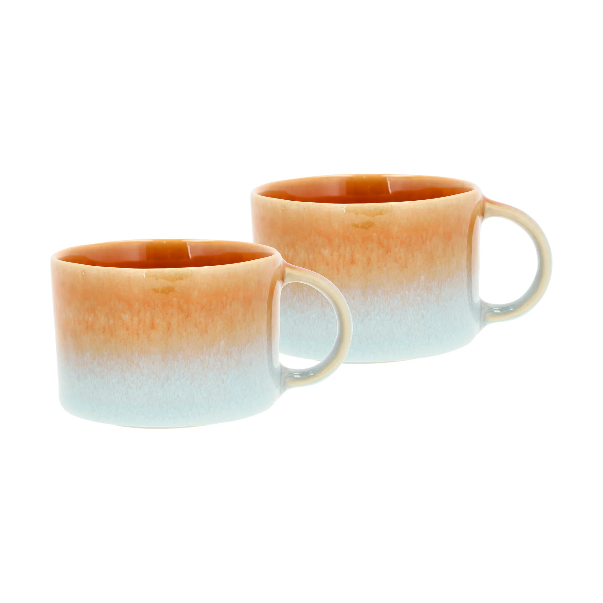 Styles Tasse mit Henkel 16 cl 2er-Pack, Blue-amber Villa Collection