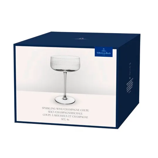 Afina Champagnerschale Glas, Transparent, 12 cl, 4er-Pack Villeroy & Boch