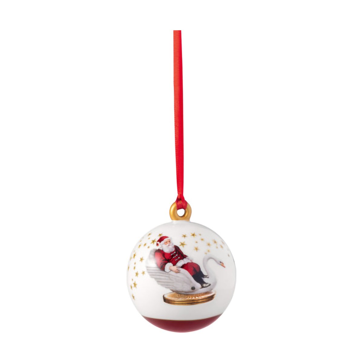 Villeroy & Boch Annual Christmas Kugel Weiß-rot