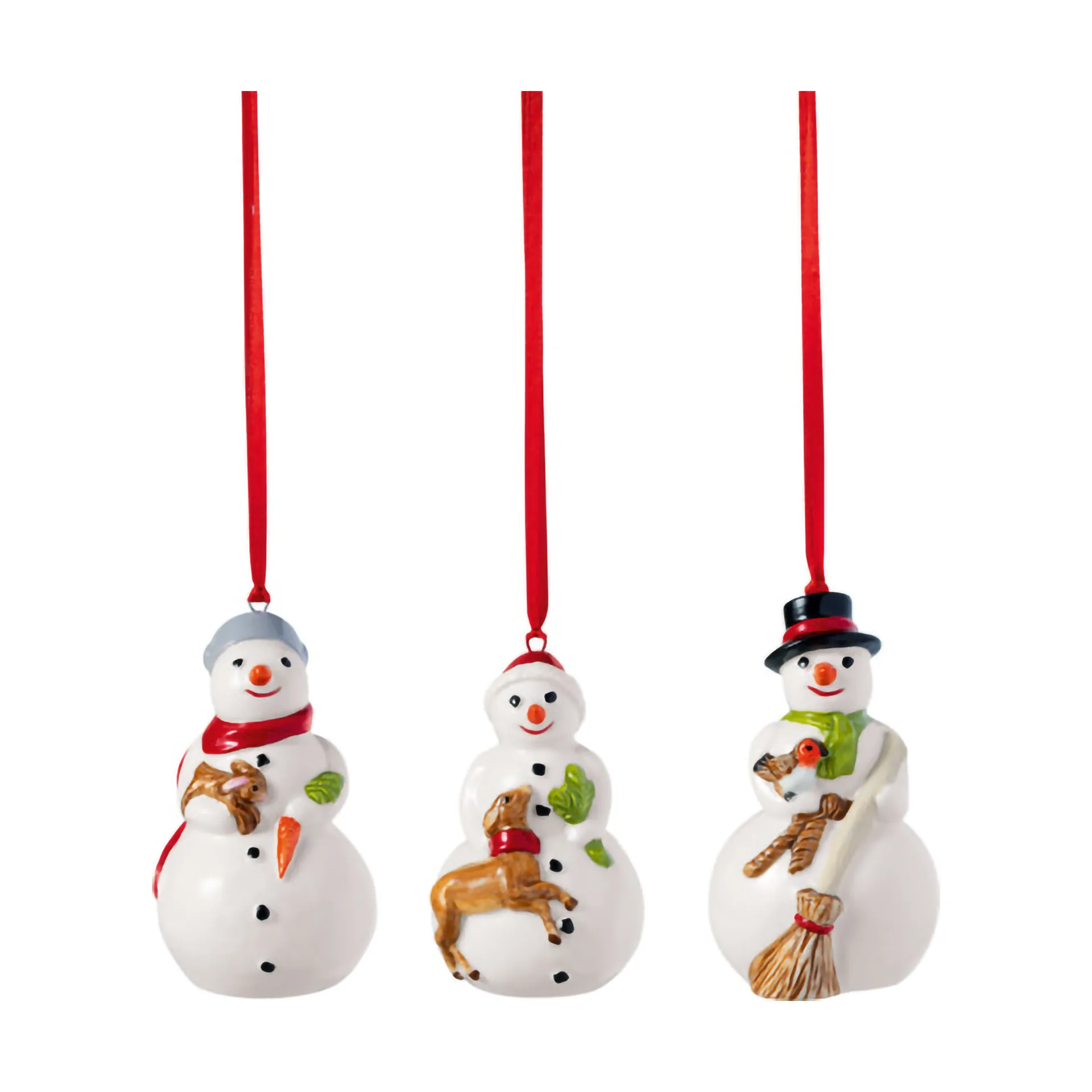 Nostalgic Weihnachtsbaumschmuck Schneemänner 3er-Pack, Weiß Villeroy & Boch