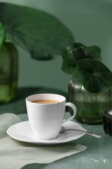 Pura Tasse mit Untertasse - Weiß, 2-teilig - Villeroy & Boch