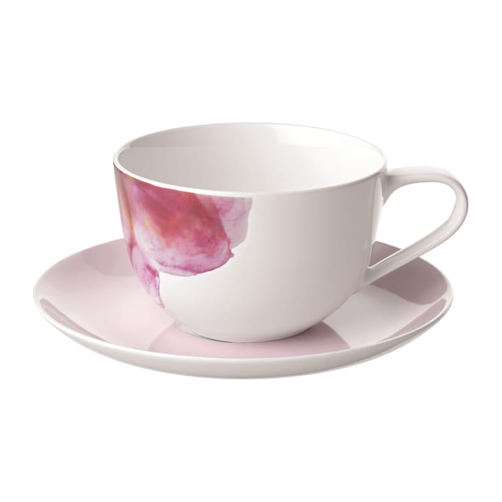 Rose Garden Tasse mit Untertasse - Rosa-Weiß - Villeroy & Boch