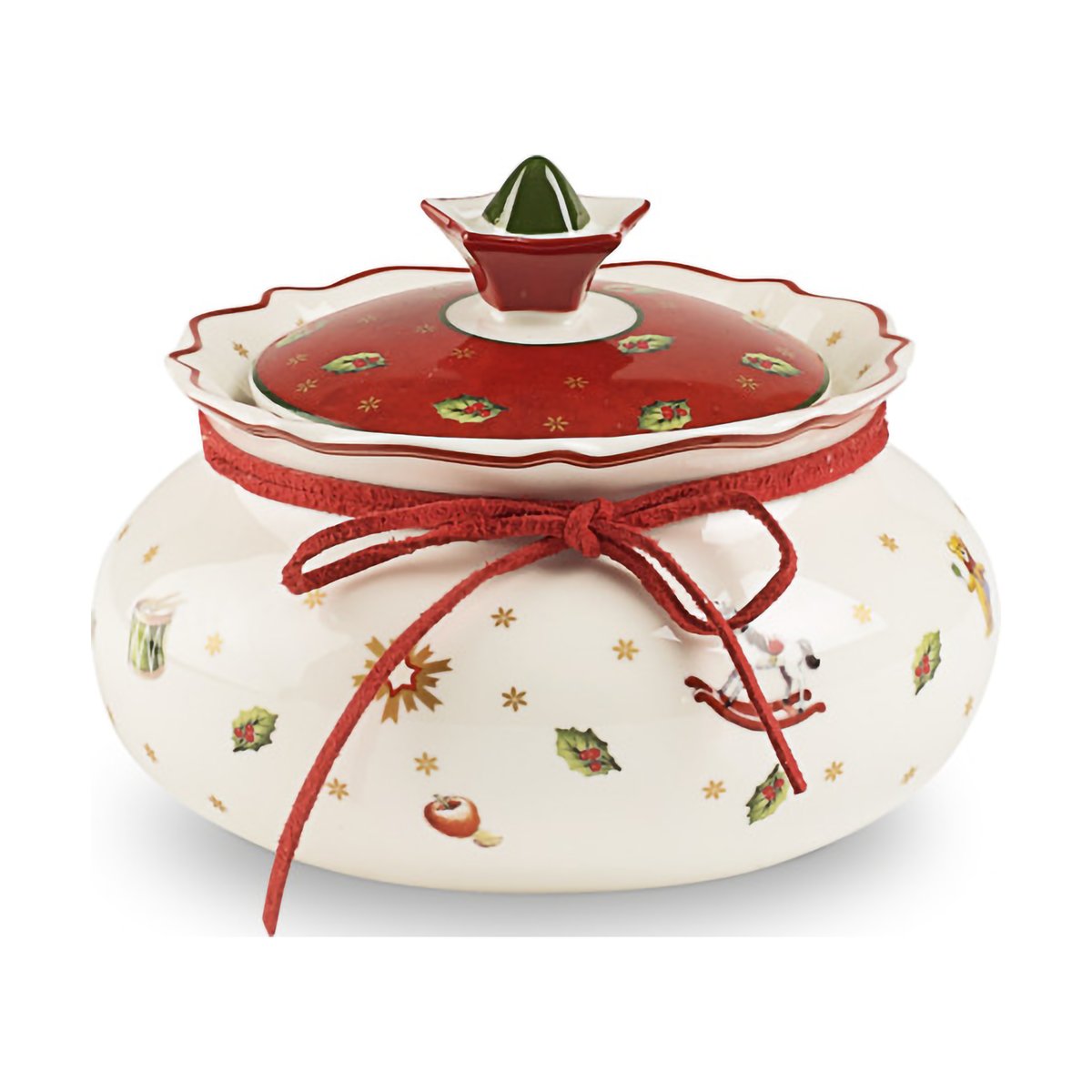 Villeroy & Boch Toy"s Delight Dose mit Deckel S 0,45 L Weiß-rot