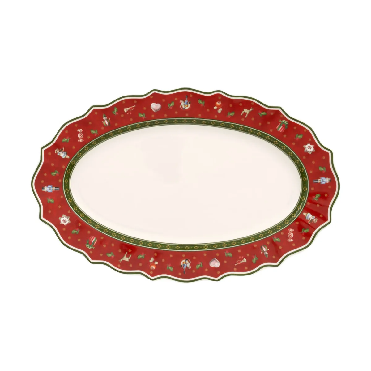 Villeroy & Boch Toy´s Delight Servierplatte M 23,5x38 cm Weiß-rot