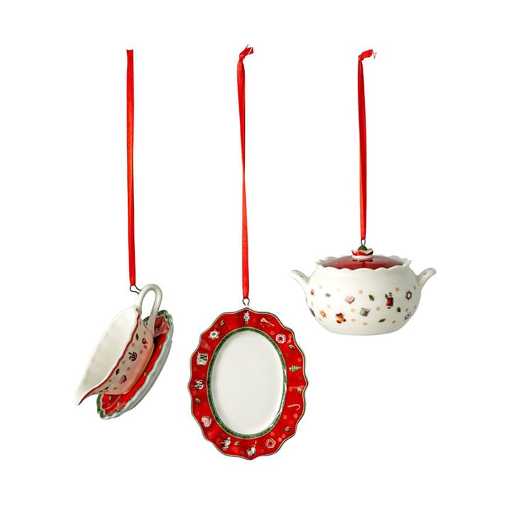 Toy's Delight Weihnachtsbaumshänger Servieren 3 Teile - Weiß-rot - Villeroy & Boch