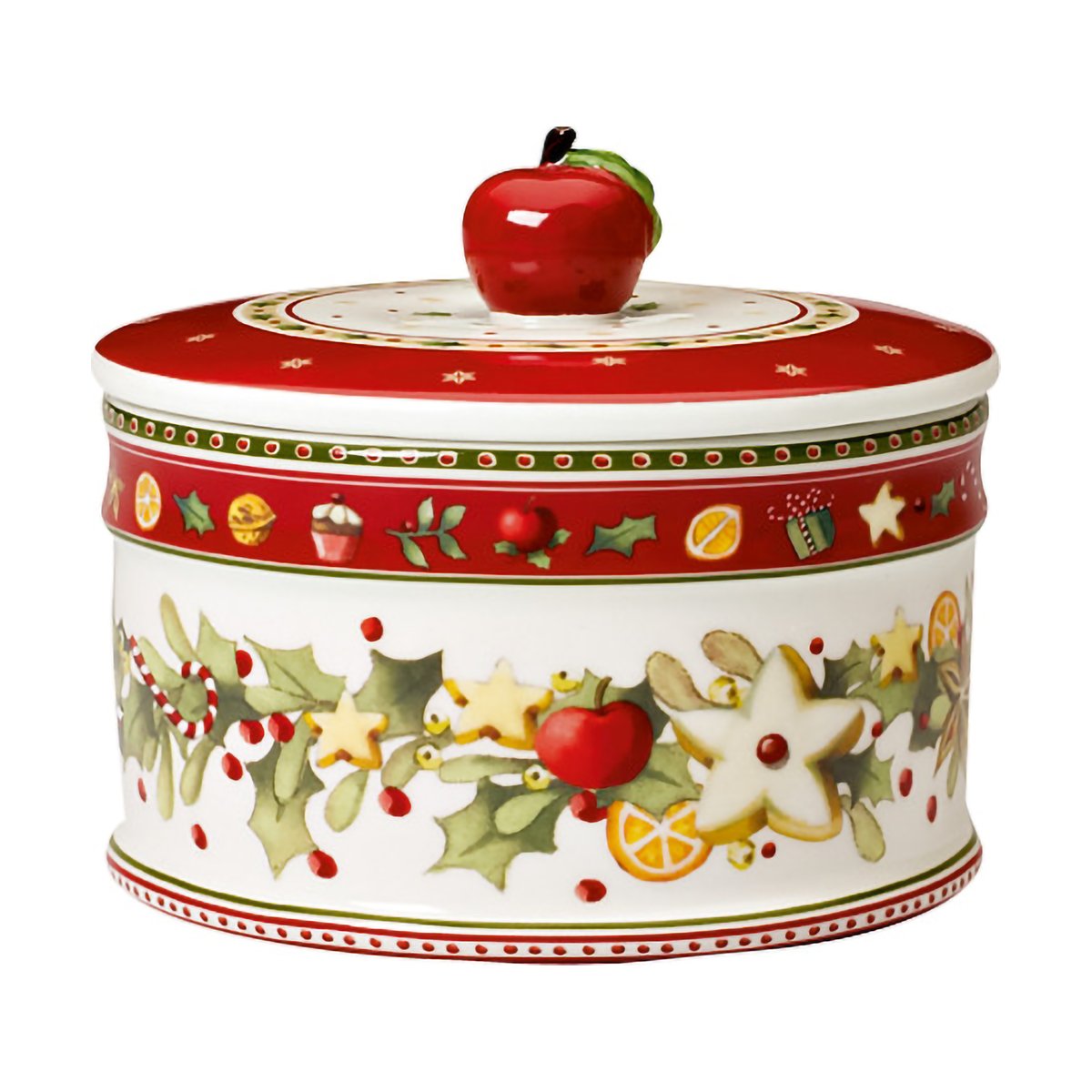 Villeroy & Boch Winter Bakery Keksdose M 0,55 L Weiß-rot