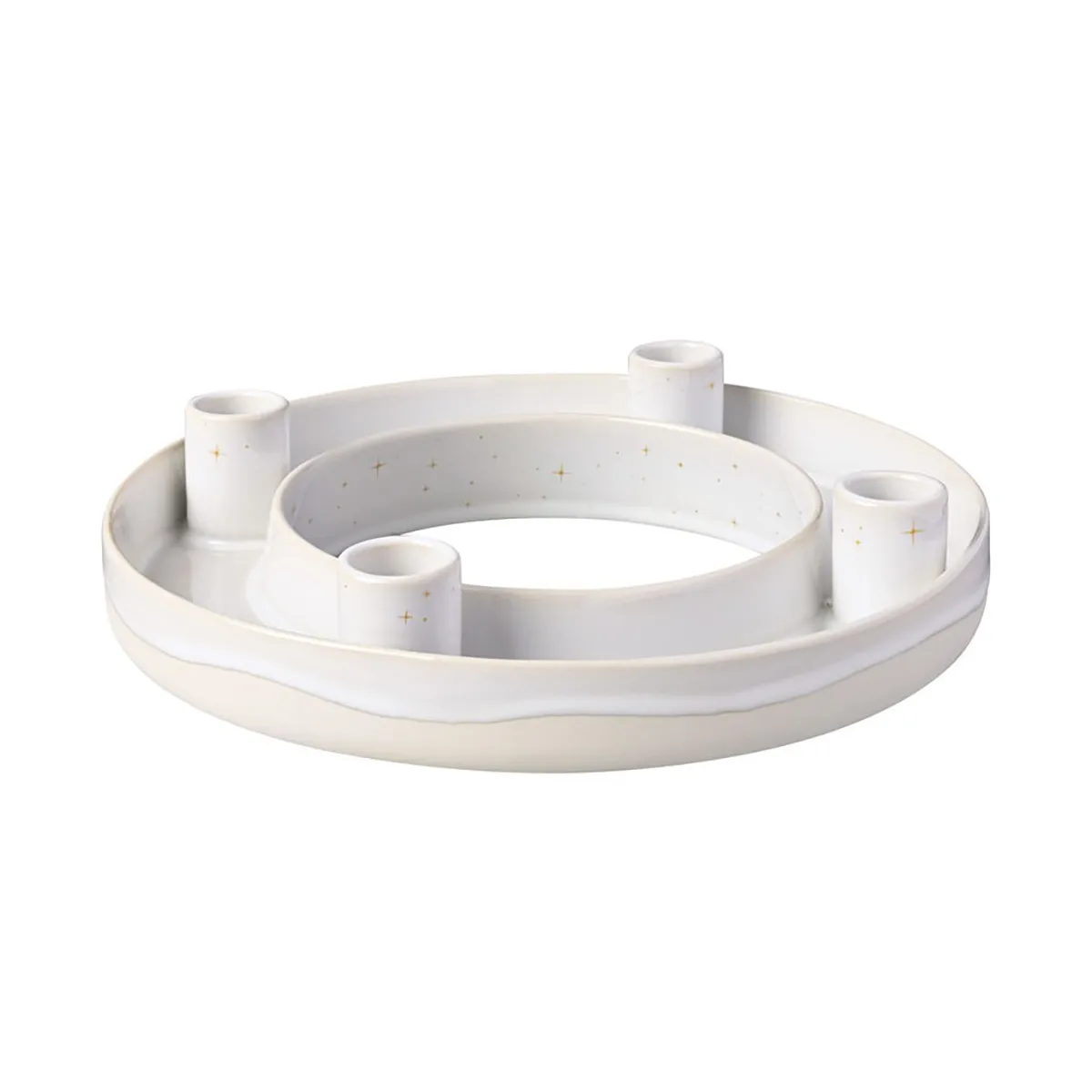 Winter Glow Adventskerzenhalter Ø26cm, Weiß-beige Villeroy & Boch