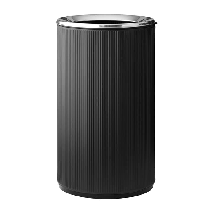 Vipp19 Papierkorb mit Rand 60 l - Black-stainless steel - Vipp