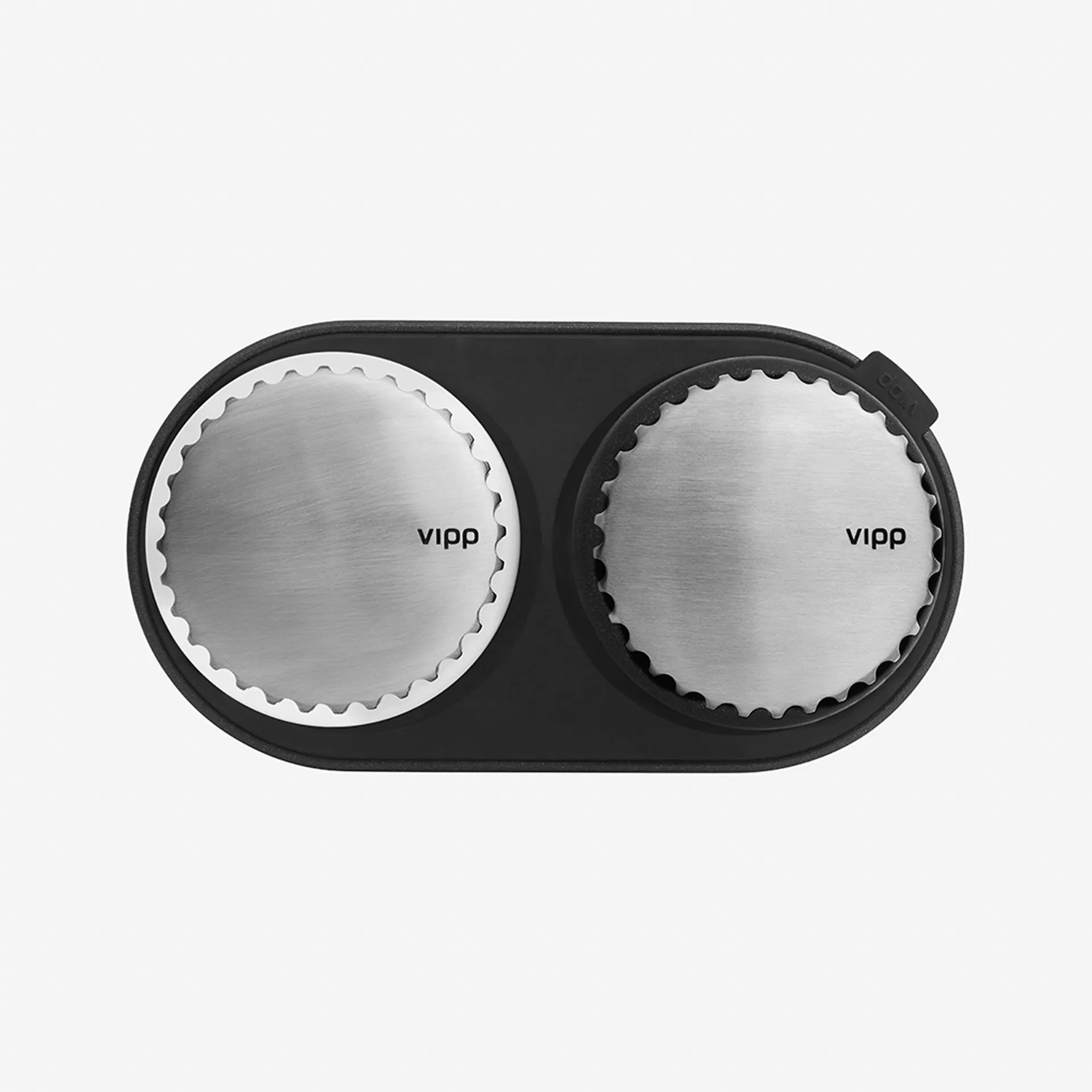 Vipp623 Salz- & Pfeffermühle Set mit Halter, Grey-black Vipp