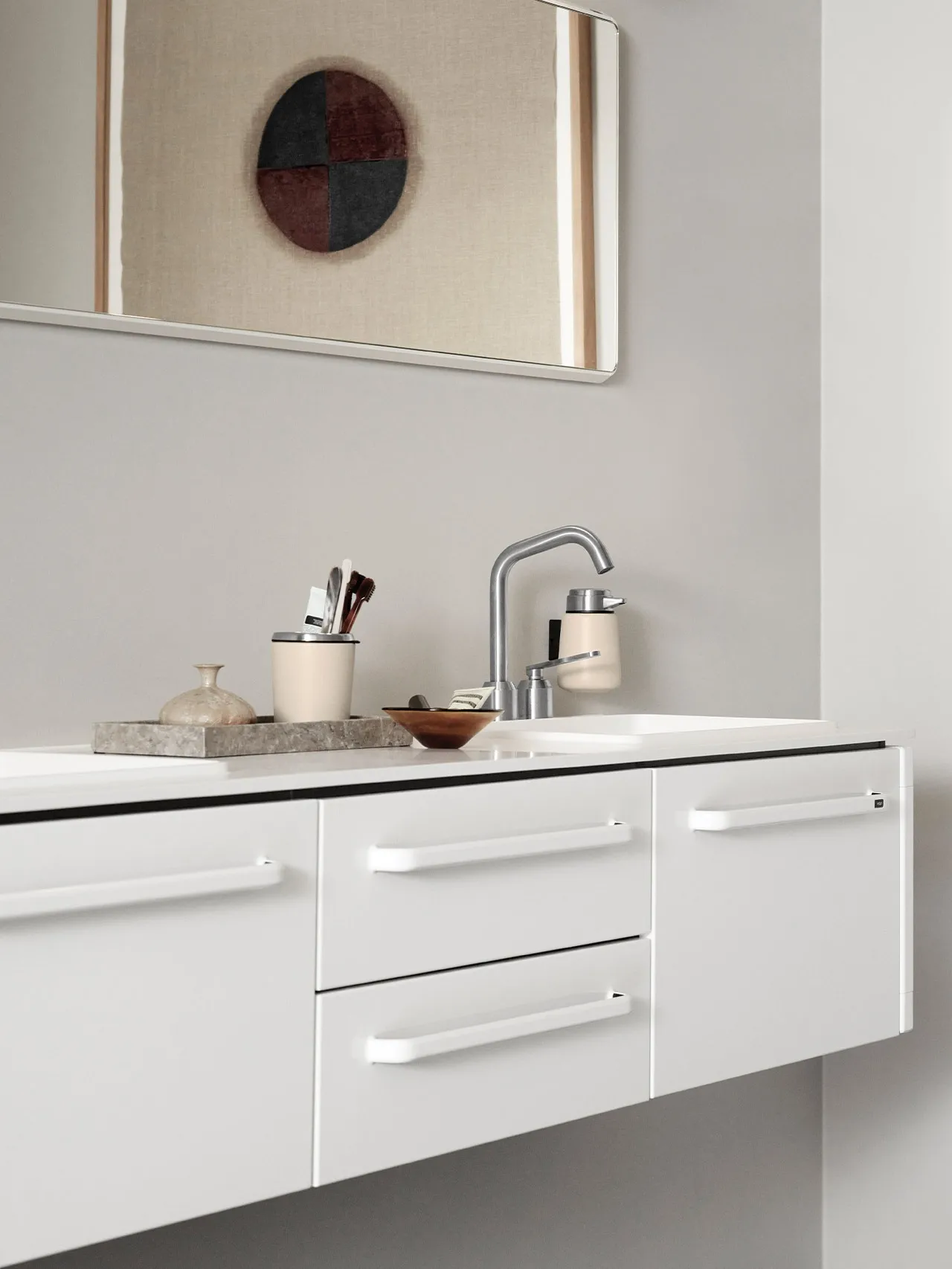 Vipp9 Seifenspender Wandmodell 400 ml, Beige Vipp