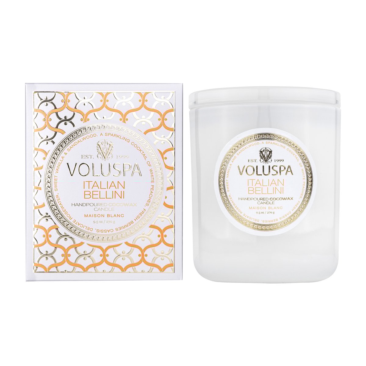 Voluspa Classic Maison Blanc Duftkerze 60 Stunden Italian Bellini