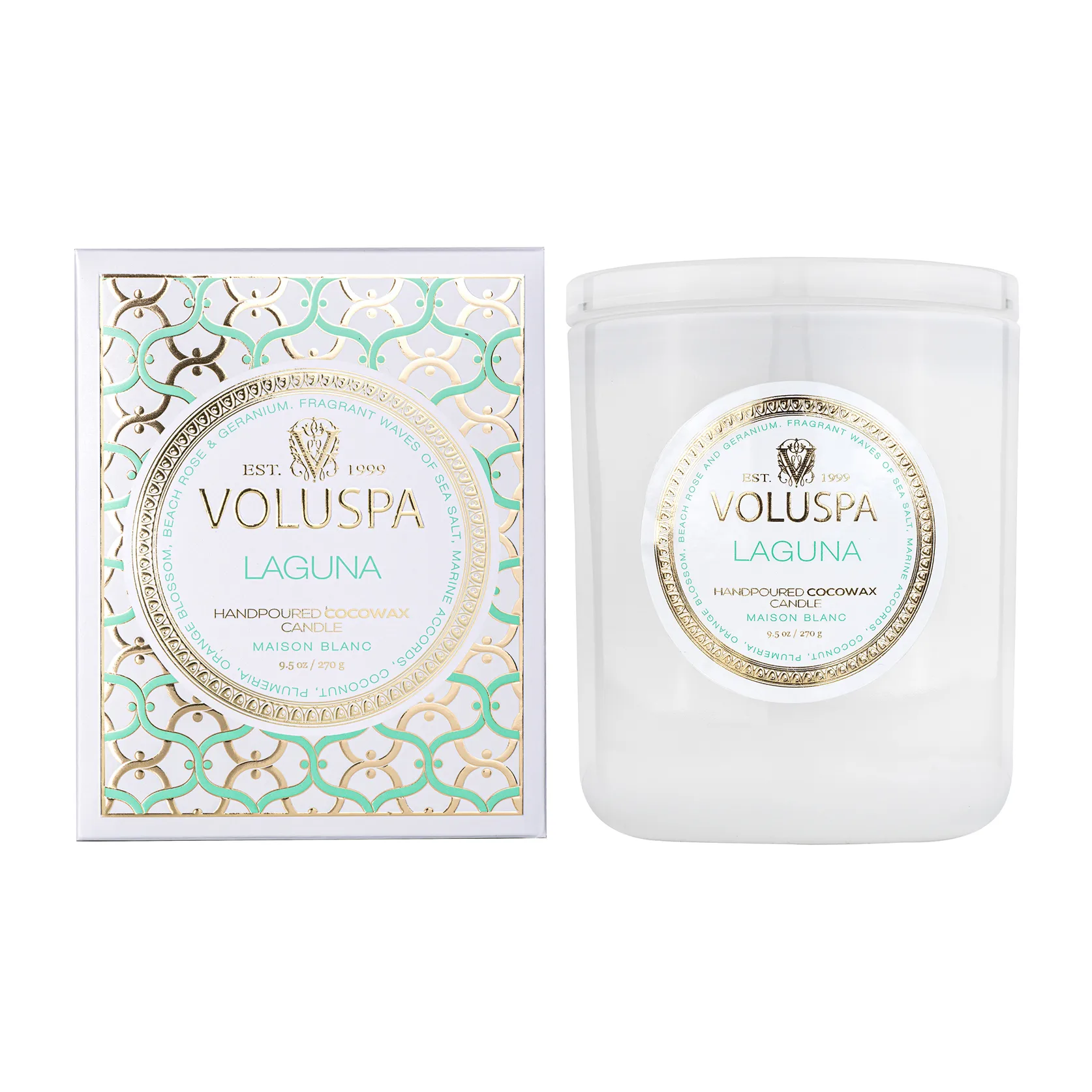 Classic Maison Blanc Duftkerze 60 Stunden, Laguna Voluspa