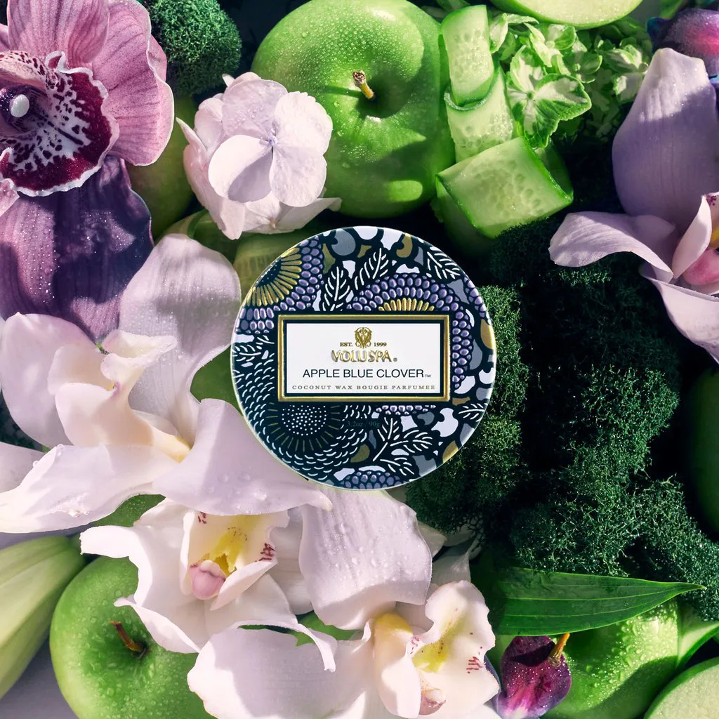 Duftkerze in Glasdose 25 Stunden, Apple Blue Clover Voluspa