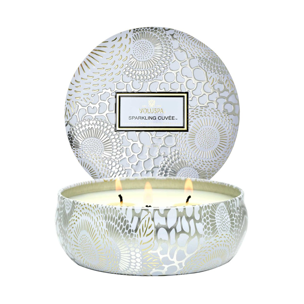 Voluspa Japonica 3-wick Tin Duftkerze 40 Stunden Sparkling Cuvée