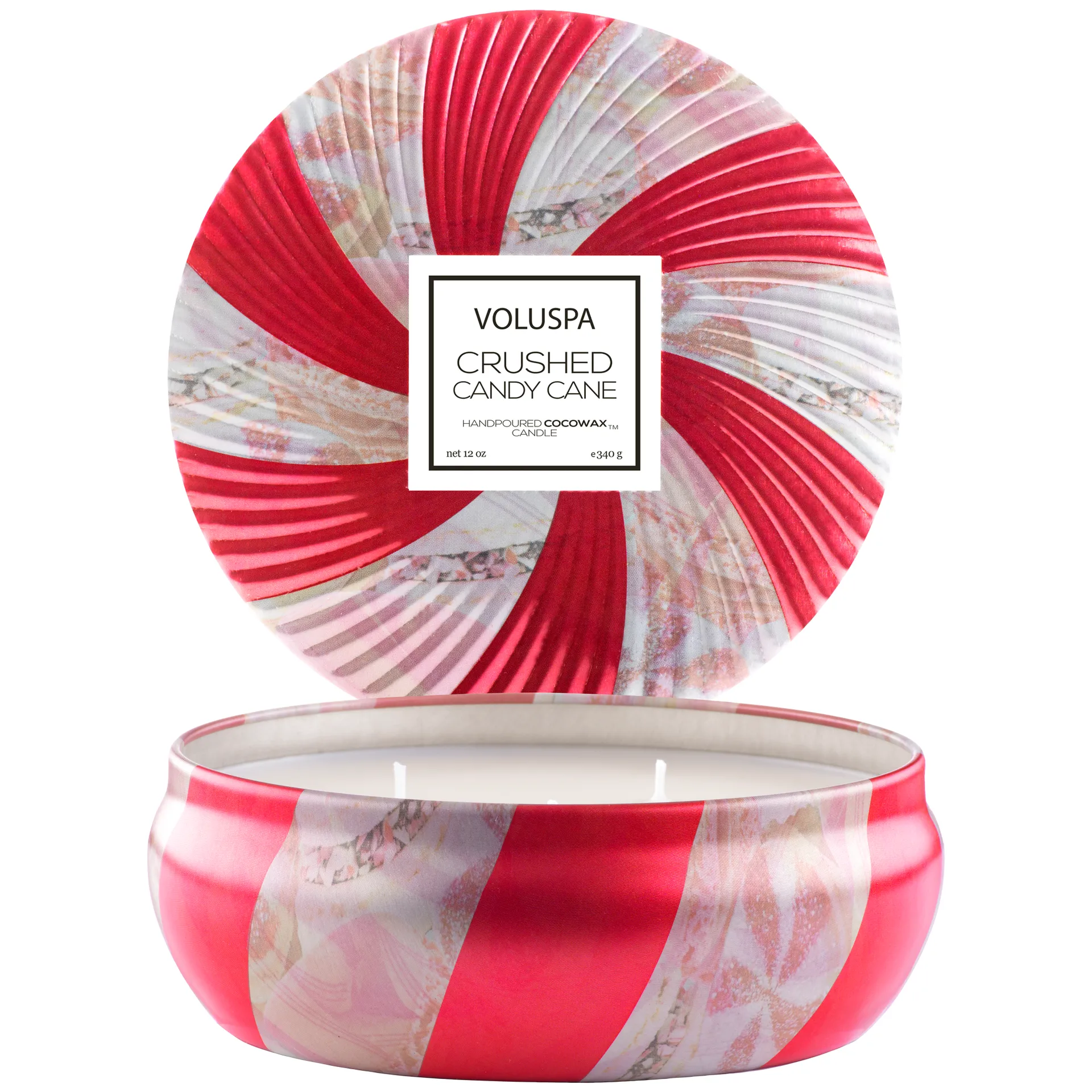 Limited Edition 3-wick in tin 40 Stunden, Crushed Candy Cone Voluspa