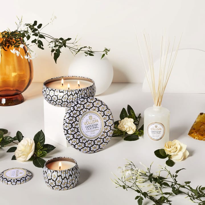 Maison Blanc Mini Tin Duftkerze 25 Stunden, Gardenia Colonia Voluspa