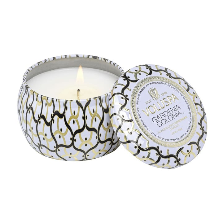 Maison Blanc Mini Tin Duftkerze 25 Stunden, Gardenia Colonia Voluspa