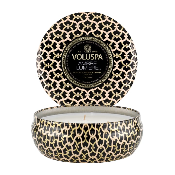 Maison Noir 3-wick Tin Duftkerze 40 Stunden - Ambre Lumiere - Voluspa