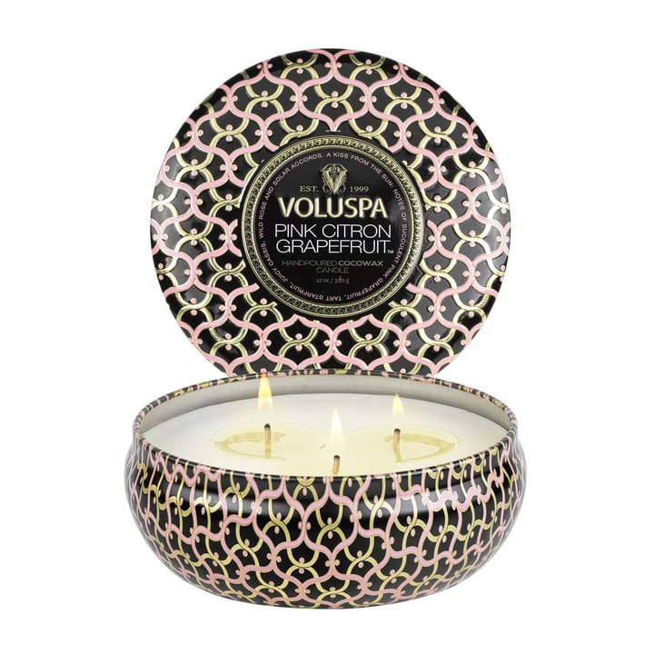 Maison Noir 3-wick Tin Duftkerze 40 Stunden - Pink Citron Grapefruit - Voluspa