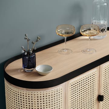 Be My Guest Barschrank - Rattan, Eiche weiß geölt, Stahlgestell schwarz - Warm Nordic