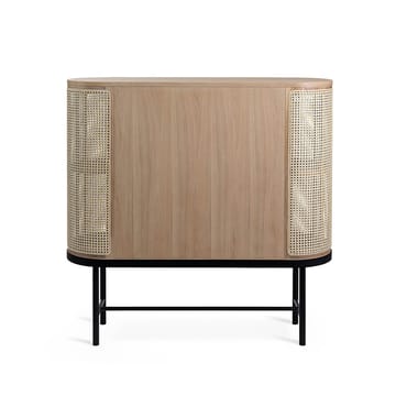 Be My Guest Sideboard - Rattan, Eiche weiß geölt, Stahlgestell schwarz - Warm Nordic