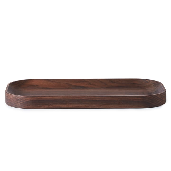 Carved Wood Tablett oval - Walnuss - Warm Nordic
